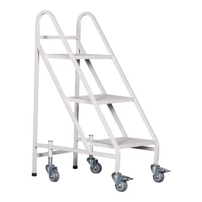 3-Step Steel Library Book Ladder